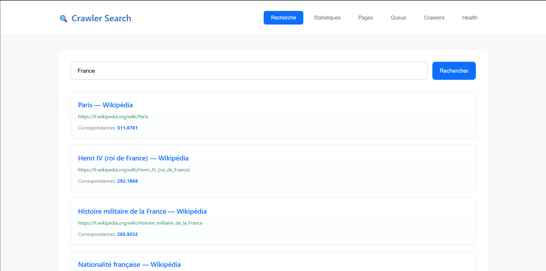 Moteur de recherche fait maison